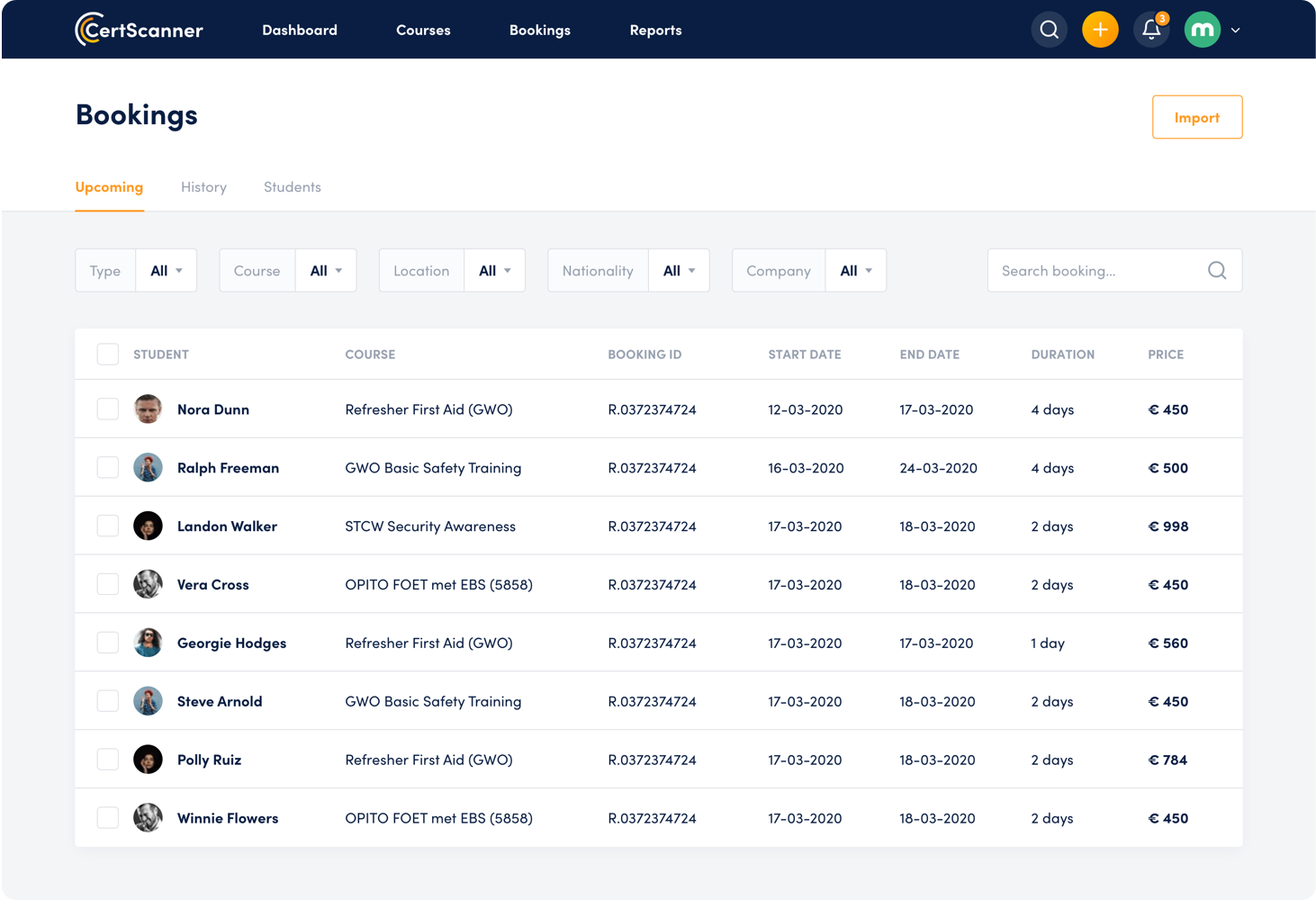 Streamline the booking process